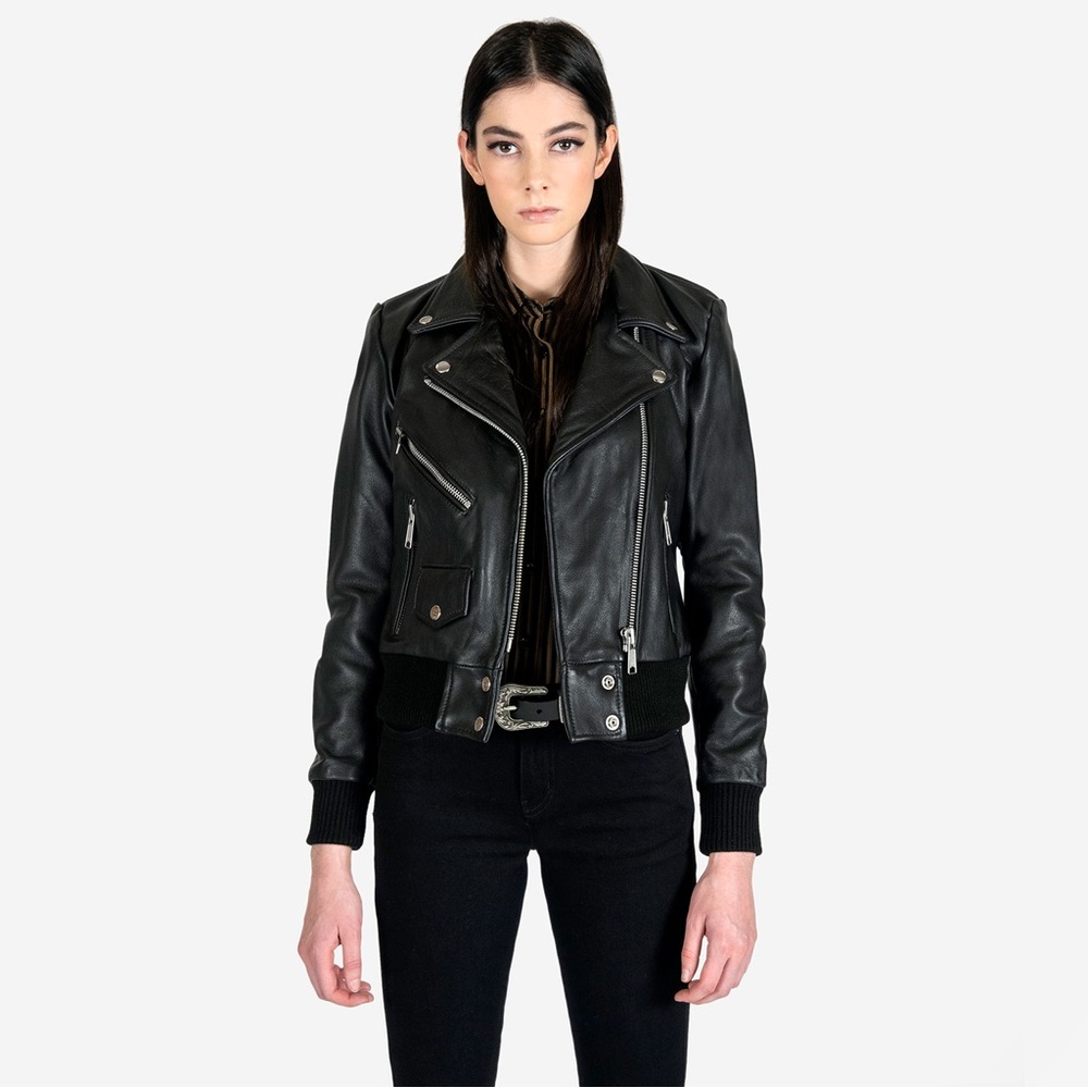 NWT Straight to Hell Leather Jacket (Baron w/ Nickel Hardware